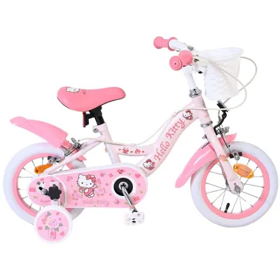 Детски велосипед с помощни колела, Hello Kitty, 12 инча