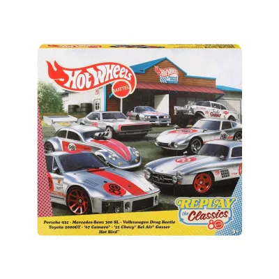 Hot Wheels - Комплект от 7 колички, 80 години Mattel