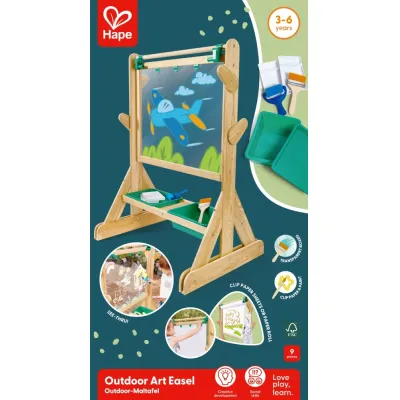Комплект дървен статив за изкуство на открито, Hape, 9 части