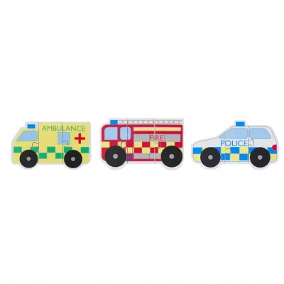 Комплект дървени пъзели -  Emergency Services