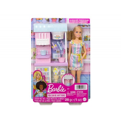 Кукла Barbie - Комплект магазин за сладолед