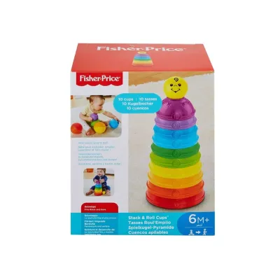 Кула за подреждане с разноцветни чашки Fisher Price