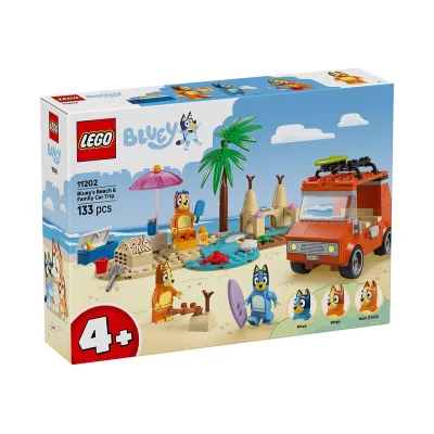 LEGO Bluey 11202 - Пътуване до плажа със семейната кола на Блуи