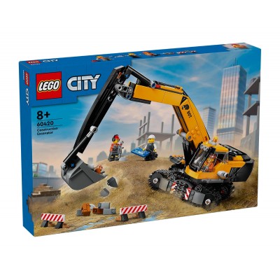 LEGO City 60420 - Жълт строителен екскаватор