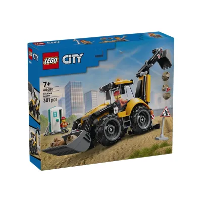 LEGO City 60480 - Жълт багер със задна лопата