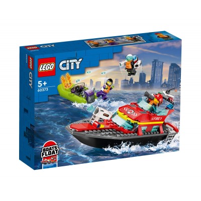 LEGO City Fire 60373 - Пожарникарска спасителна лодка