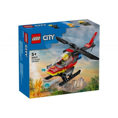 LEGO City Fire 60411 - Спасителен пожарникарски хеликоптер
