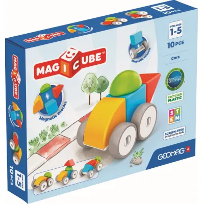 Магнитен конструктор, Geomag, Magicube, Колички, 10 части
