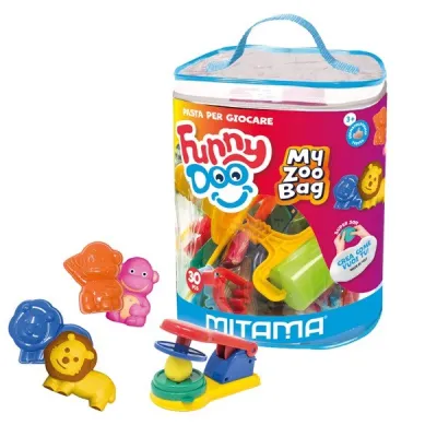 MITAMA Funny Doo My Zoo Bag комплект за моделиране - PVC с цип, инструменти, 30 части