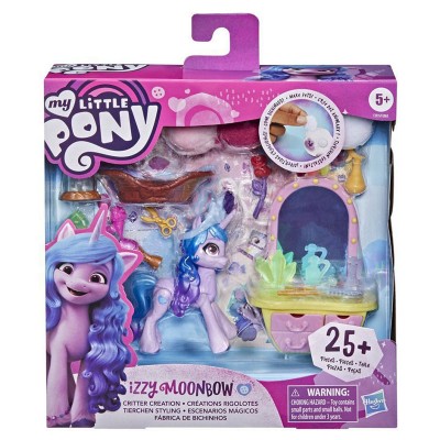 Игрален комплект Hasbro My Little Pony: A New Generation Critter Creation Izzy Moonbow, фигурка и 25+ аксесоара