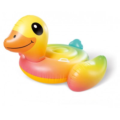 Надуваем остров Пате INTEX Yellow Duck Ride-on