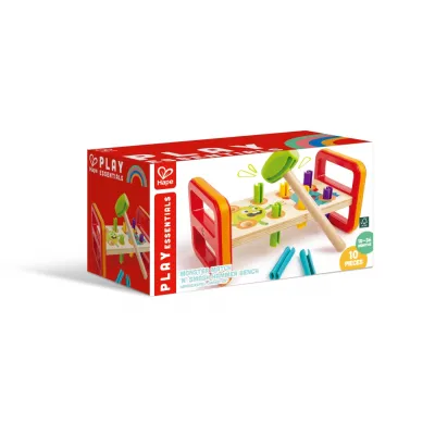 Образователна дървена игра, Hape, Разбиване на чудовища с чукче