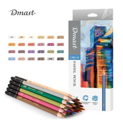 Пастелни цветни моливи Deli DMAST EC302-24, - 24 цвята