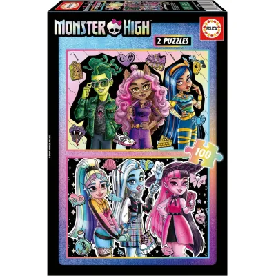 Пъзел, Educa, Monster High 2 в 1, 2 х 100 части
