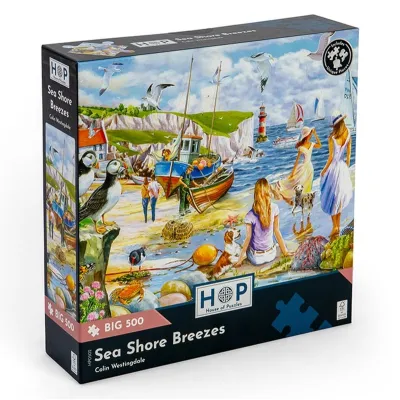 Пъзел с едри части 500  - Бриз край брега – The House of Puzzles