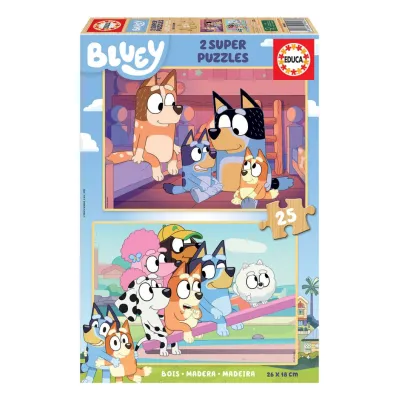 Пъзел за деца, Educa, Bluey, 2 x 25 части