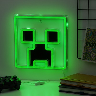 Стенна лампа Minecraft Neon Creeper