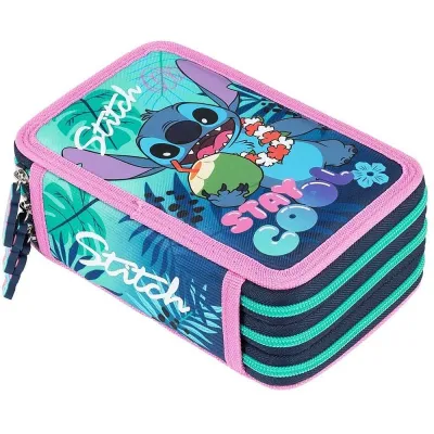 Stitch Stay Cool несесер с 3 ципа, ПЪЛЕН