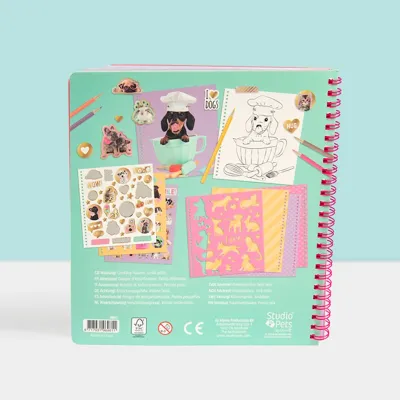 Studio Pets Книжка за оцветяване със стикери и шаблони, Фреди