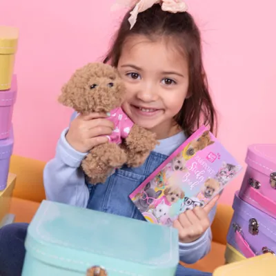 Studio Pets Куфарче с паспорт за плюшени играчки 16 см, син
