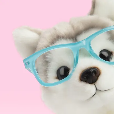 Studio Pets Плюшено куче Хъски с очила, Улфи