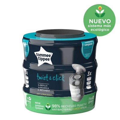 Tommee Tippee Комплект касети за хигиенен кош Twist&click 3бр/оп 85102201