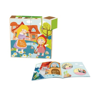 Tooky Toy, Дървени кубчета, Червената шапчица, 16 бр.