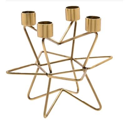 Свещник от медицинска стомана Widdop Bingham Celestial Gold Star